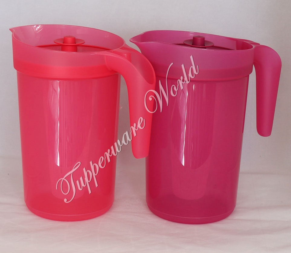 TUPPERWARE 2-qt ILLUMINA FUCHSIA KISS PINK REFRIGERATOR PITCHER W