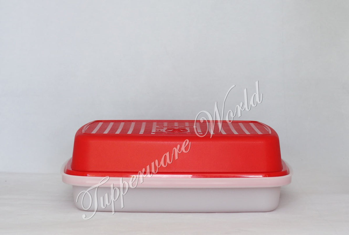 NEW Tupperware FULL SIZE LARGE SEASON SERVE MARINADE CONTAINER ~ Chili Red