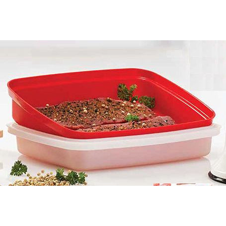 TUPPERWARE Season Serve Large Marinade Container Passion Red Brand New 